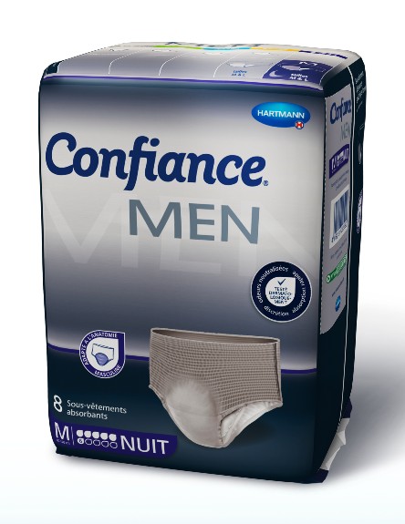 Confiance Men Sous-Vêtements Absorbants 6 Gouttes Nuit Taille L